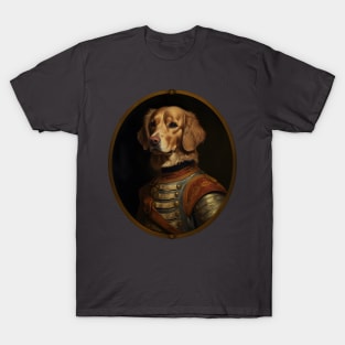 Victorian Noble Golden Retriever - Oil Painting Style T-Shirt